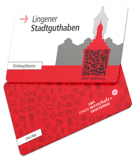 Illustration Lingener Stadtguthaben Karten